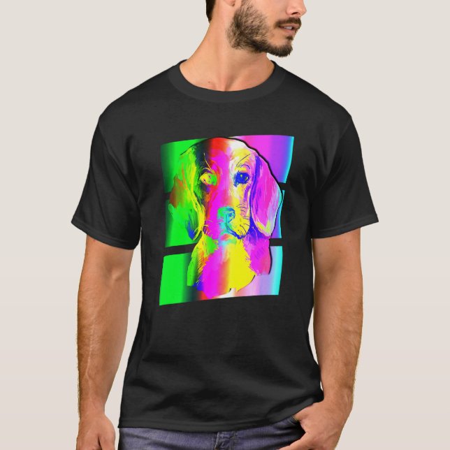 Camiseta Beagle Colorful Art Animal (Anverso)