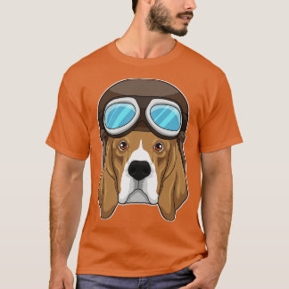 Camiseta Beagle como piloto con gorra piloto