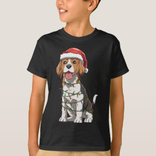 Camiseta Beagle Con Navidades De Santa Hat El Amor De La Be