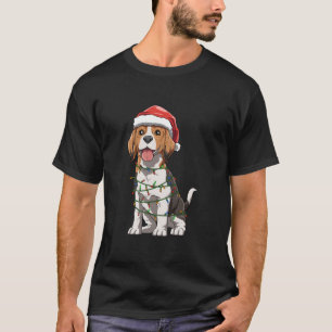 Camiseta Beagle Con Navidades De Santa Hat El Amor De La Be