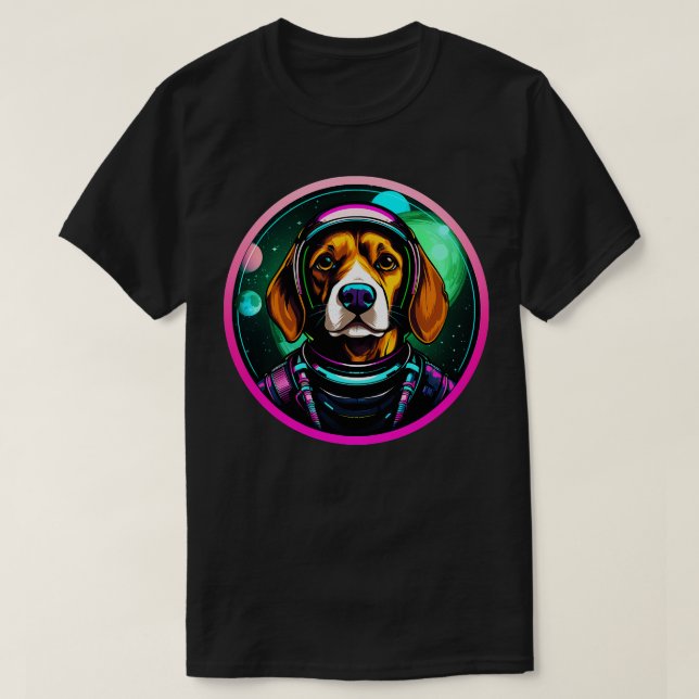 Camiseta Beagle Cosmic Space Dogs Galaxy Astronauta (Diseño del anverso)