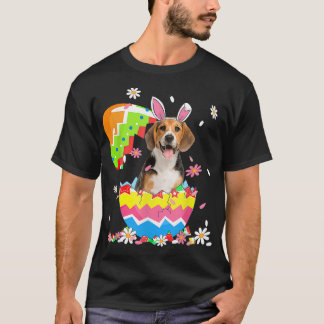 Camiseta Beagle Cute Beagle Bunny Ears Easter Eggs Hombres 