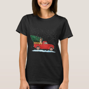 Camiseta Beagle Cute Con Camión Rojo Vintage Christma