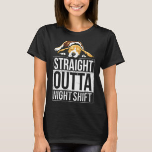 Camiseta Beagle Cute Napping Night Shift
