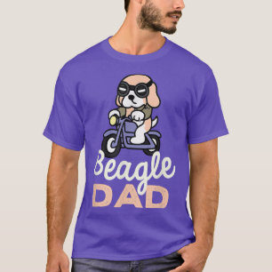 Camiseta Beagle Dad Biker Dueño De Perros Retro Padre De Pe