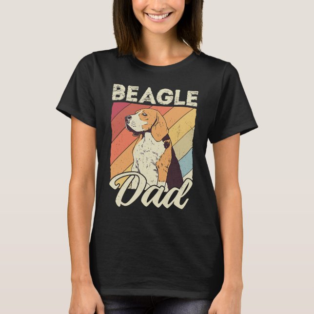 Camiseta Beagle dad dog dad daddy master dogs beagle (Anverso)