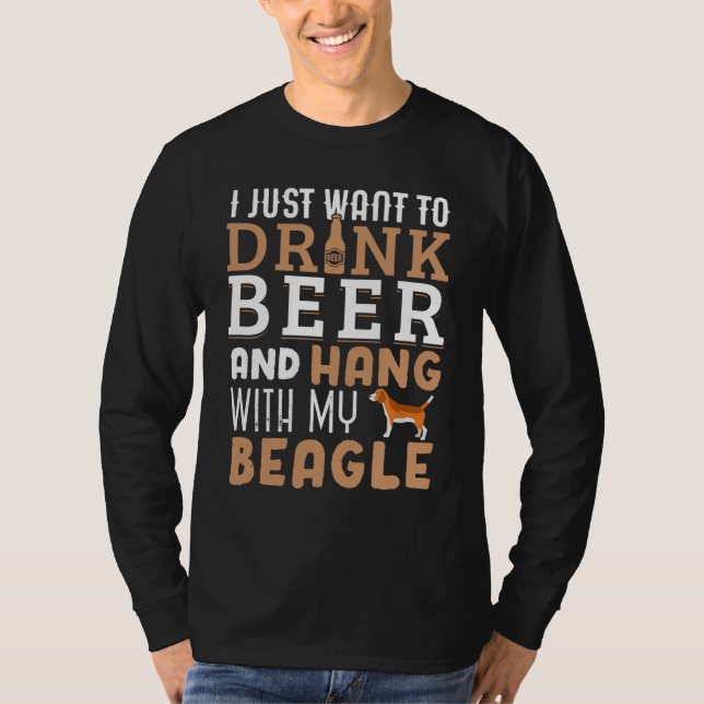 Camiseta Beagle Dad Funny Padre's Day Perro Lover Beer (Anverso)