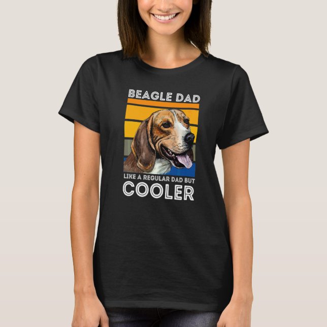 Camiseta Beagle Dad gusta de un padre común pero más frío (Anverso)