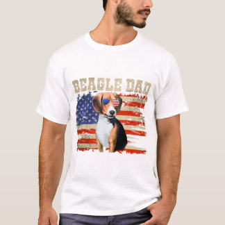 Camiseta beagle dad papá america bandera norteamericana per