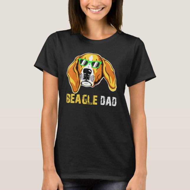 Camiseta Beagle Dad Tee Por El Día De Los Padres De Los Per (Anverso)