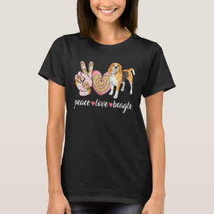 Camiseta Beagle de amor por la paz del Día de la Madre de u