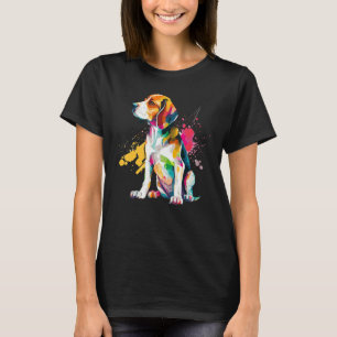 Camiseta Beagle de color de agua dulce Mascota perro_1