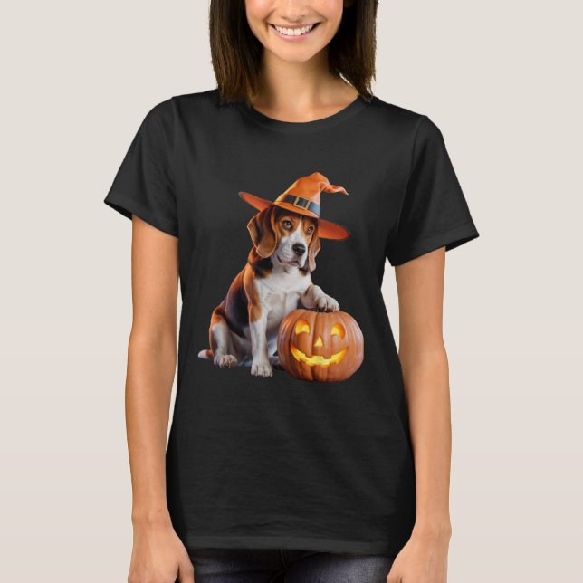 Camiseta Beagle De Halloween Para Los Amantes Del Perro Enc (Anverso)