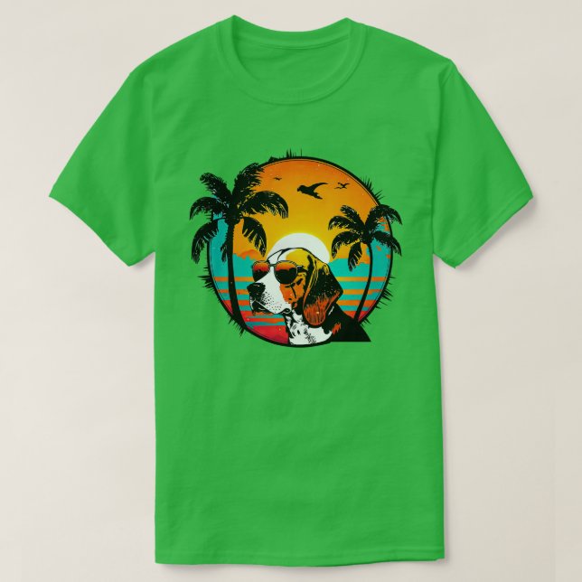 Camiseta Beagle de la puesta del sol 1 (Diseño del anverso)