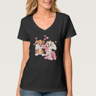 Camiseta Beagle Día de San Valentín Funny Pareja Perro Love