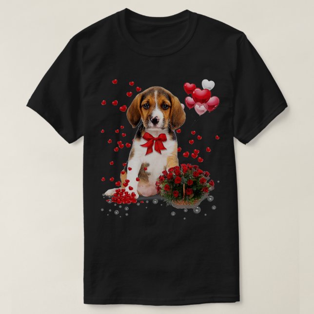 Camiseta Beagle Día de San Valentín Shirt Gracioso Perro am (Diseño del anverso)