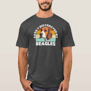 Camiseta Beagle divertida fácilmente distrada por Beagles