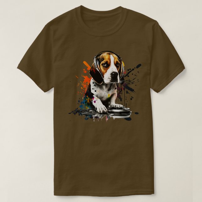 Camiseta Beagle DJ 1 (Diseño del anverso)