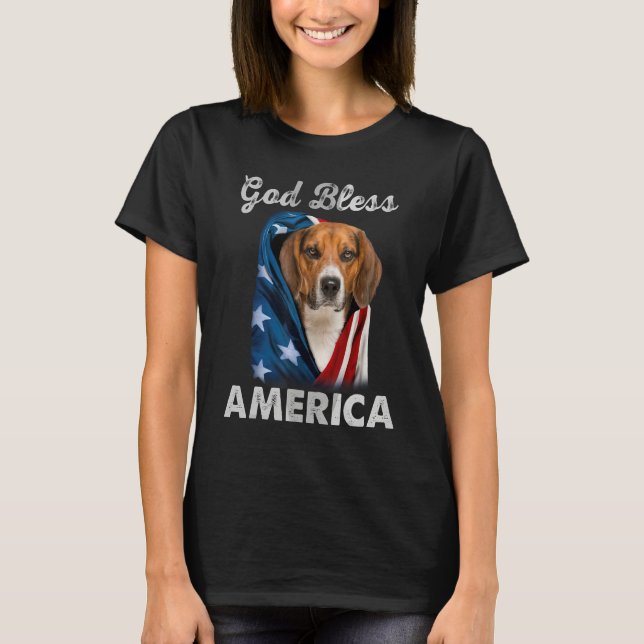 Camiseta Beagle Dog American USA Flag 4th of July Dog  Owne (Anverso)