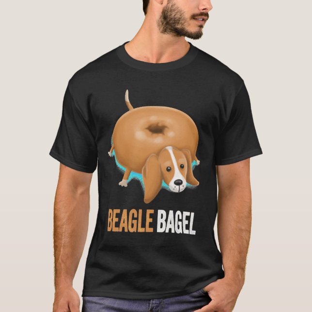 Camiseta Beagle Dog Bagel Bread Pun Animales (Anverso)