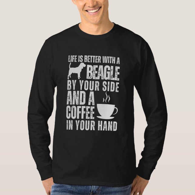 Camiseta Beagle Dog Beagles Coffee Beagle Mom (Anverso)