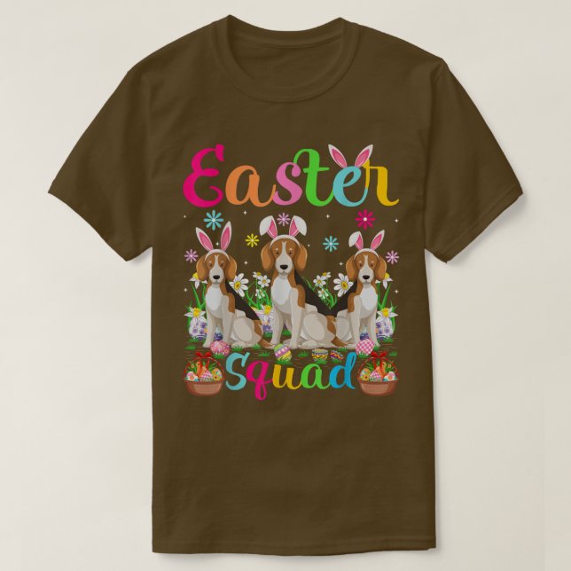 Camiseta Beagle Dog Bunny Ear Funny Easter Squad Beagle Hap (Diseño del anverso)