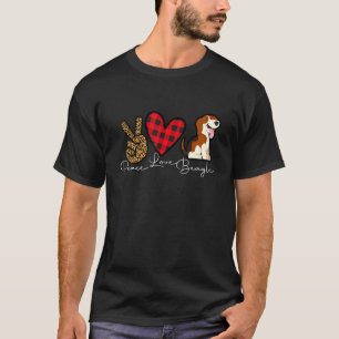 Camiseta Beagle Dog Cute Peace Love Puppy