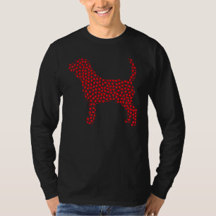 Camiseta Beagle Dog Lover Corazones divertidos Aman a Beagl