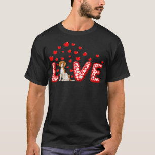Camiseta Beagle Dog Lover Corazones divertidos Aman a Beagl