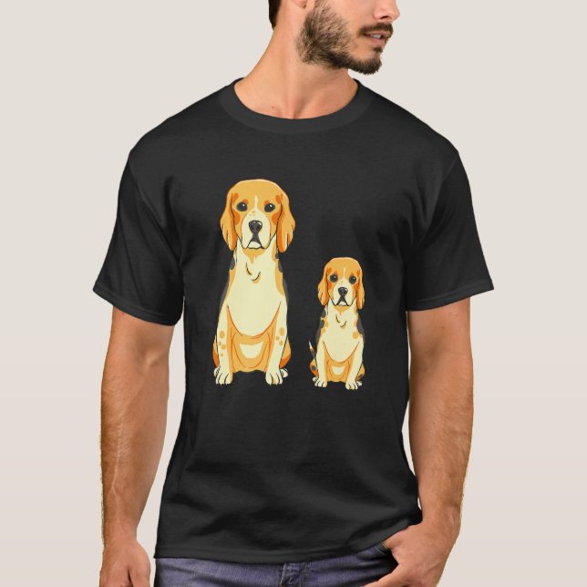 Camiseta Beagle Dog Mama Puppy Hunting Dog   (Anverso)