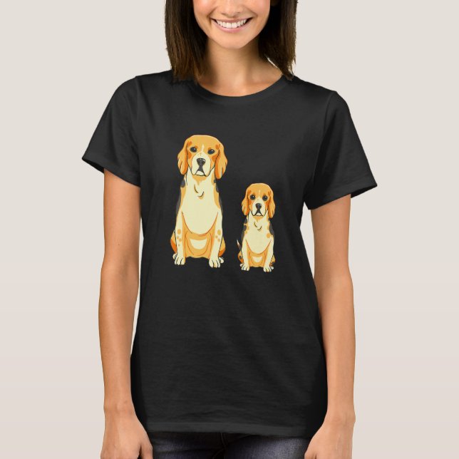 Camiseta Beagle Dog Mama Puppy Hunting Dog   (Anverso)