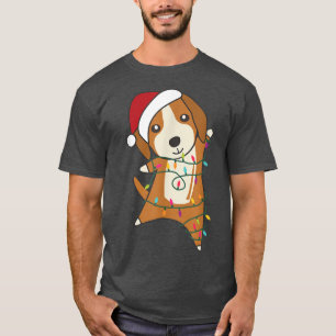 Camiseta Beagle Dog Merry Christmas Fairy Lights Cute Dogs