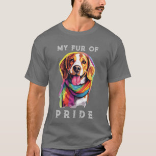 Camiseta Beagle Dog Rainbow Funny My Fur Orgullo