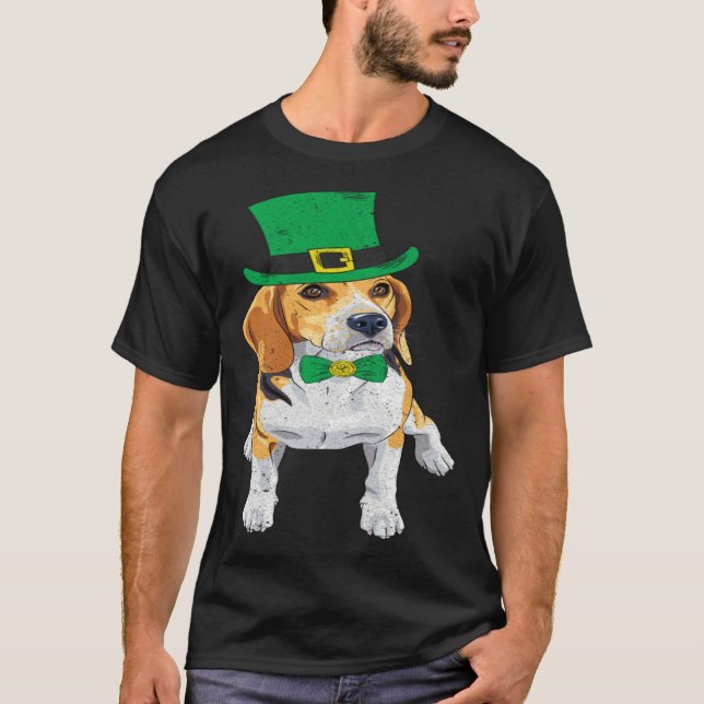 Camiseta Beagle Dog Shamrock St Patrick s Day Saint Paddy s (Anverso)
