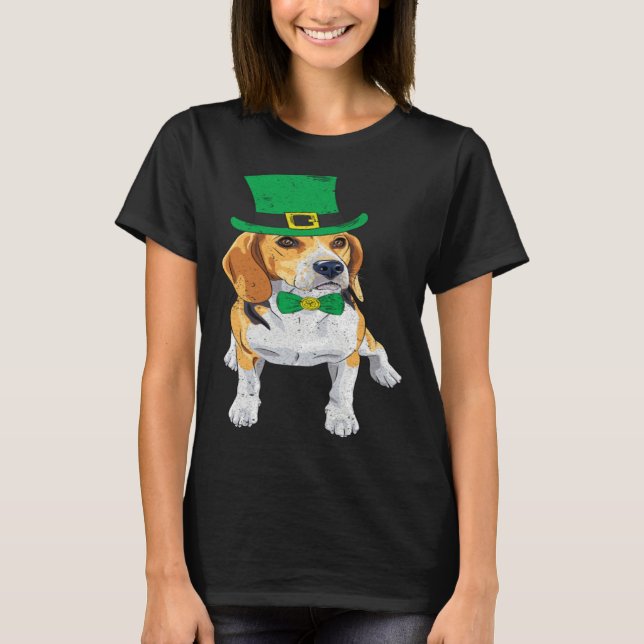 Camiseta Beagle Dog Shamrock St Patrick s Day Saint Paddy s (Anverso)