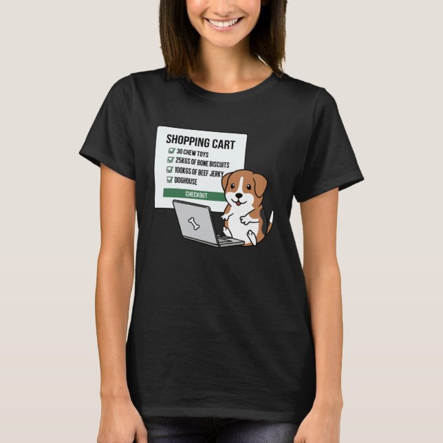 Camiseta Beagle Dog Shopping Trolley (Anverso)