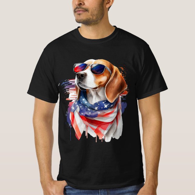 Camiseta Beagle Dog Sublimation Watercolor t-shirt (Anverso)
