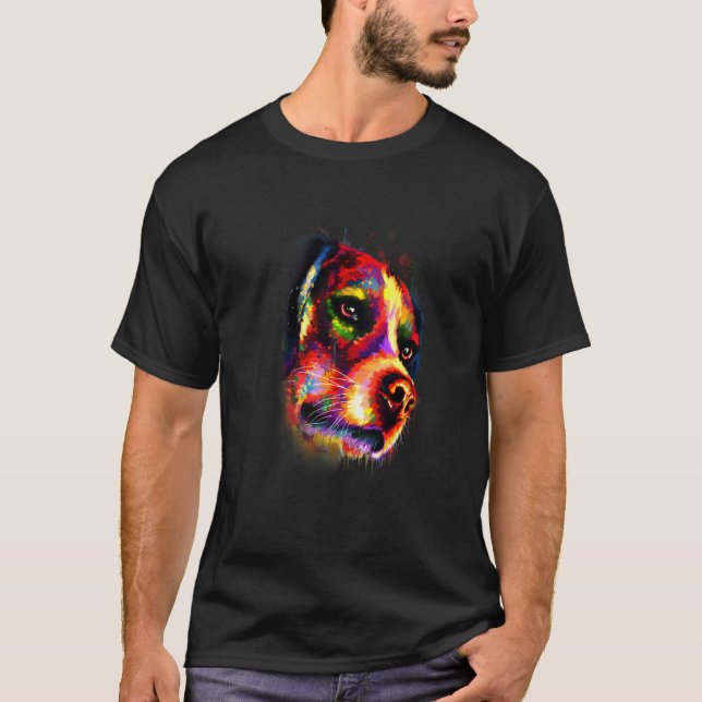Camiseta Beagle En El Arte De Las Acuarelas (Anverso)