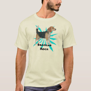 Camiseta Beagle en molinillo de viento de la turquesa