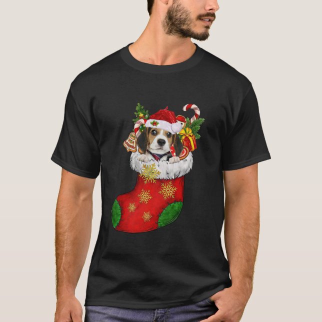 Camiseta Beagle en Navidades de mofa Santa Hat Xmas Perro L (Anverso)