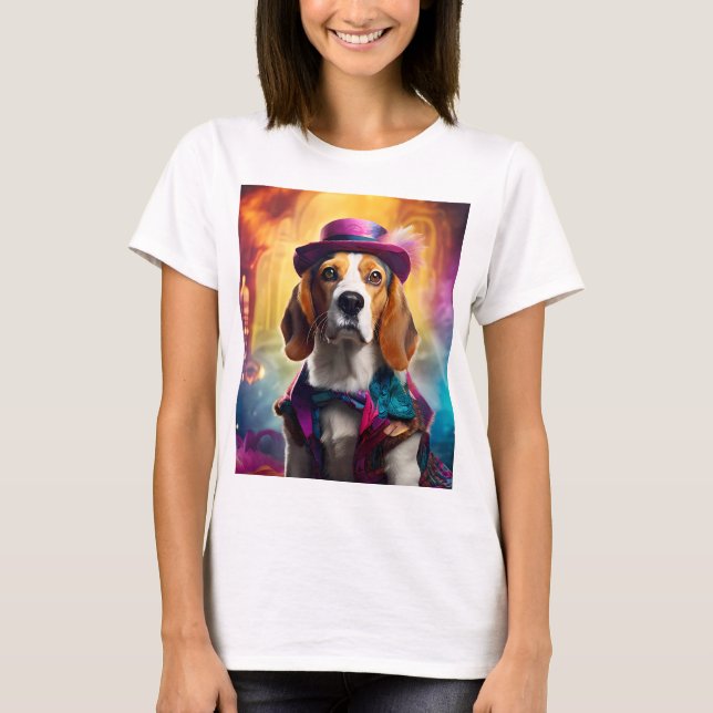 Camiseta Beagle en traje vibrante (Anverso)