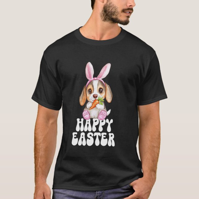 Camiseta Beagle Feliz Día de Pascua Perro (Anverso)