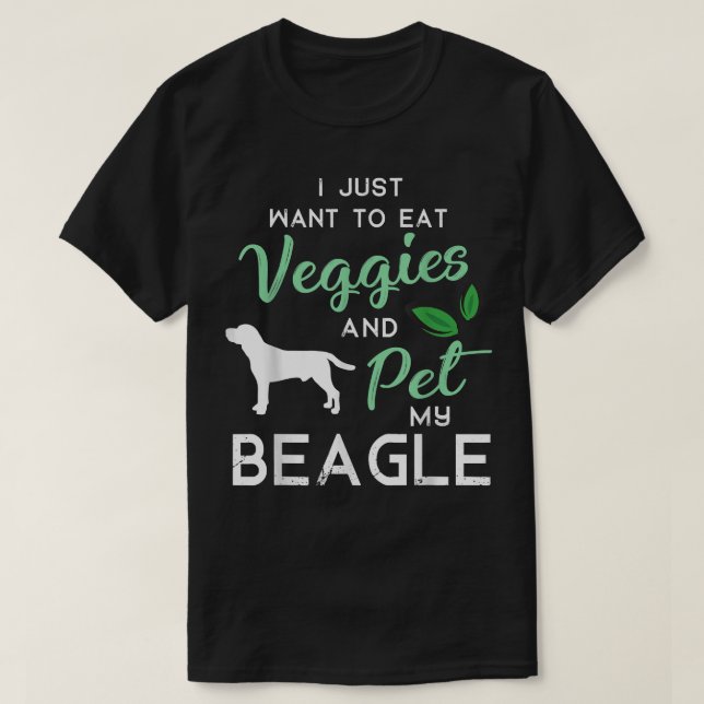 Camiseta Beagle Funny Vegan Dog Lover Owner Xmas Birthday G (Diseño del anverso)