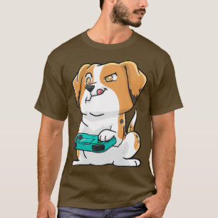 Camiseta Beagle Gaming Kawaii regalo para jugadores y perro
