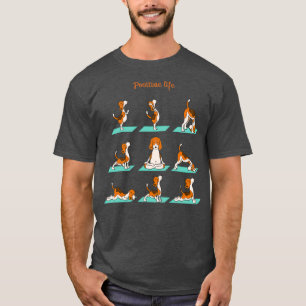 Camiseta Beagle haciendo yoga