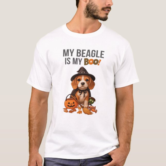 Camiseta Beagle Halloween Costume  My Beagle is My Boo Dog  (Anverso)