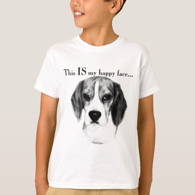 Camiseta Beagle Happy Face (Anverso)