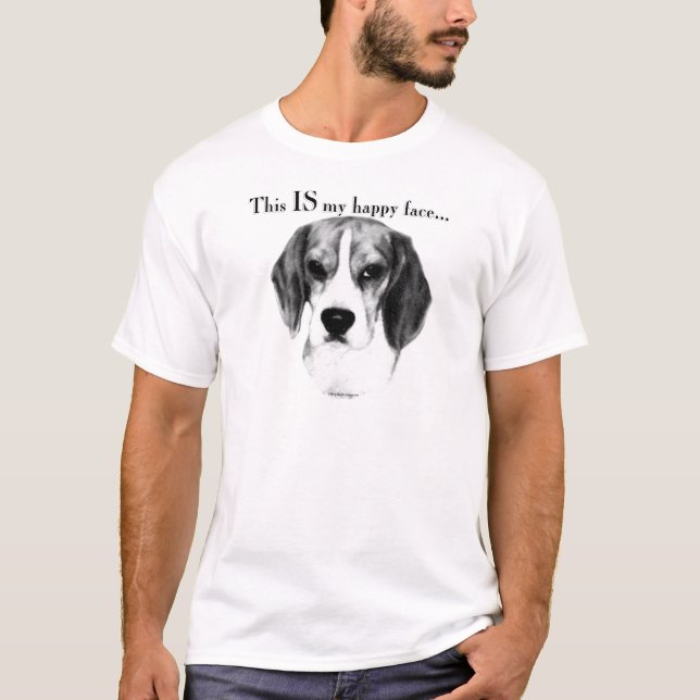 Camiseta Beagle Happy Face (Anverso)