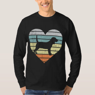 Camiseta Beagle Heart Sunset Retro Animal Mascota Hound Dog