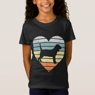Camiseta Beagle Heart Sunset Retro Animal Mascota Hound Dog